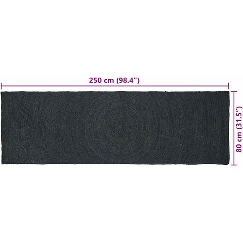  Tepisi za područja Tamnosiva 80 x 250 cm Juta Slike
