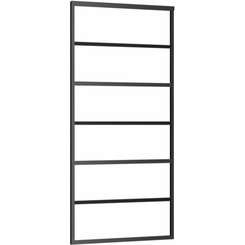  Klizna vrata s priborom crna 90 x 205 cm od ESG stakla Slike