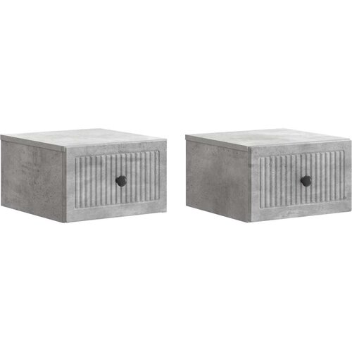  Stenski nočni omarici 2 pcs Betonsko siva 33 x 34,5 x 20 cm, (5000209577) Cene