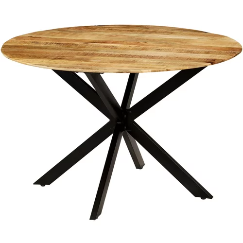 vidaXL Jedilna miza iz trdnega mangovega lesa in jekla 120x77 cm