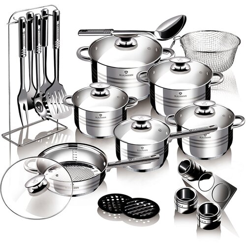 Berlinger Haus blaumann gourmet 27v1 set inox posode, (21230687) Cene