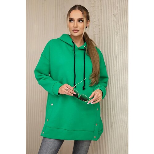 Kesi marka niezdefiniowana Insulated sweatshirt with press studs light green Cene
