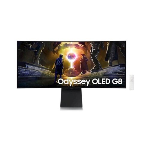 Samsung Monitor 34" OLED G85SD Odyssey G8 ukrivljen, 3440x1440, 2x HDMI, DP, USB, Wi-Fi Cene