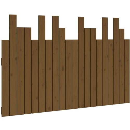  Uzglavlje za krevet boja meda 127 5x3x80 cm masivna borovina Slike