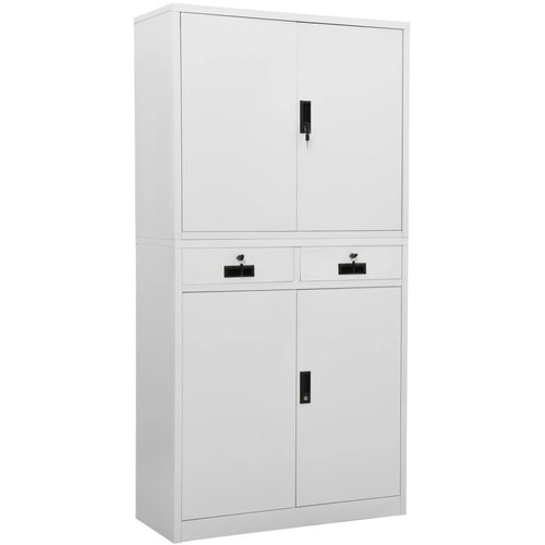 VidaXL Uredski ormarić svjetlosivi 90 x 40 x 180 cm čelični Slike