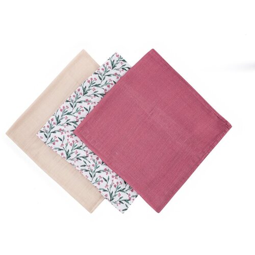 Petite&amp;amp;Mars Moussy platnene pelene Pink Meadow 68 x 68 cm 3 kom Slike