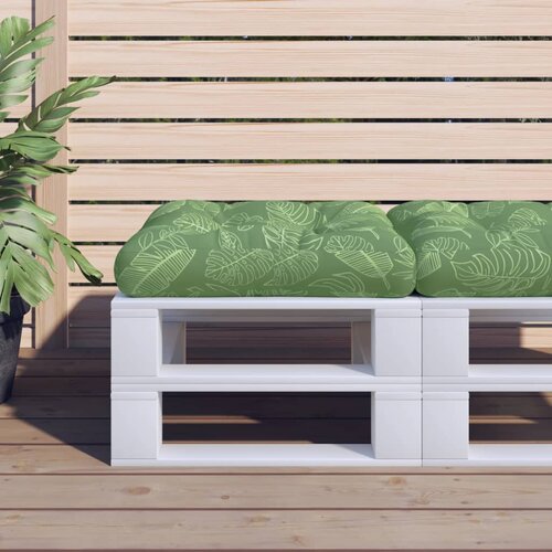 vidaXL Jastuk za palete s uzorkom lišća 60 x 60 x 12 cm od tkanine Cijene
