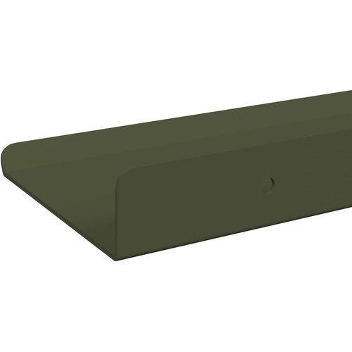  Lebdeća polica 2 pcs Maslinasto zelena 80 x 9 x 2,5 cm Čelik Slike