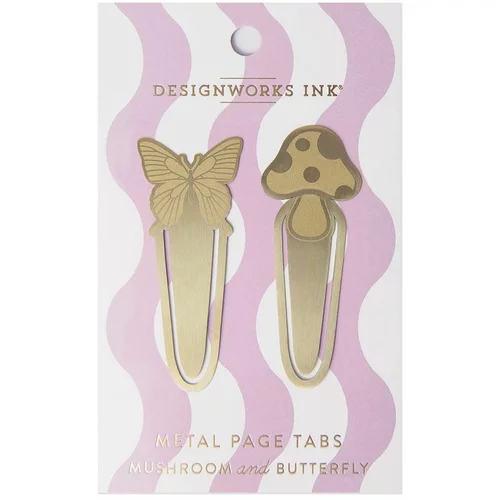 Designworks Ink Bookmark Mushrooms + Butterfly 2-pack