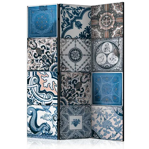  Paravan u 3 dijela - Blue Arabesque [Room Dividers] 135x172