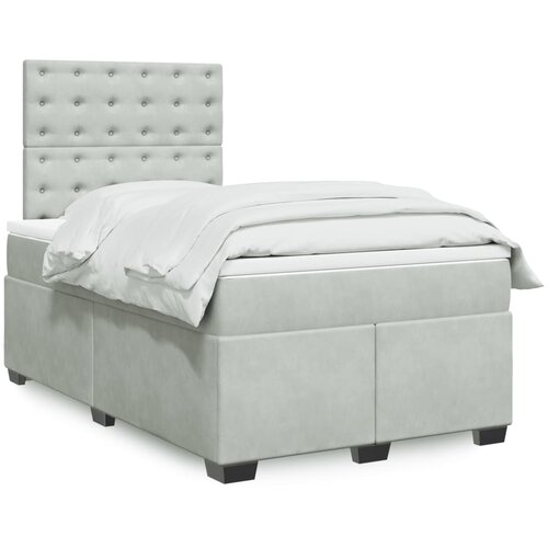 Box spring krevet s madracem svjetlosivi 120x200 cm bar&scaron;unasti Cijene