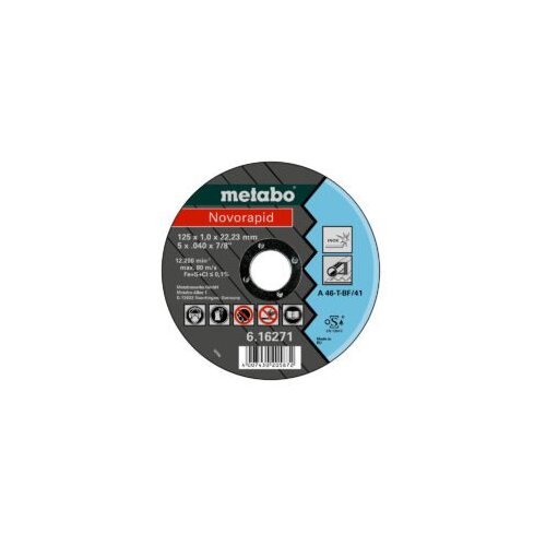 Metabo rezna ploča NOVORAPID INOX 125x1x22.23 (5 kom) Slike