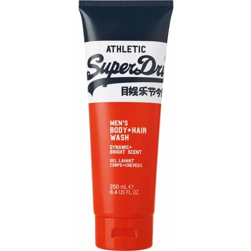 Superdry Athletic gel za prhanje za telo in lase za moške 250 ml