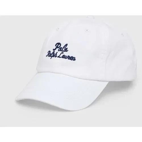 Polo Ralph Lauren Bombažna bejzbolska kapa bela barva, 211949924