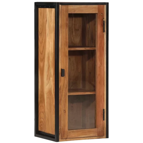 vidaXL Stenska kopalniška omarica 40x30x90 cm akacijev les in železo