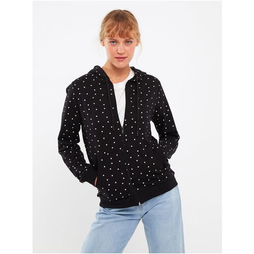 LC Waikiki Women's Hooded Polka Dot Long Sleeve Sports Cardigan Cene