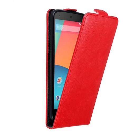 Cadorabo Ohi&scaron;je, združljivo z LG Google NEXUS 5 v rdeče jabolko - Za&scaron;čitni ovitek v obliki flipa z magnetnim zapiranjem, (20552477) Cene