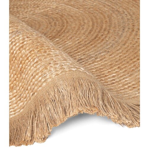 Hanse Home Obojestranska/ročno tkana okrogla preproga iz jute v naravni barvi &amp;oslash; 200 cm Nuru &amp;ndash; Slike