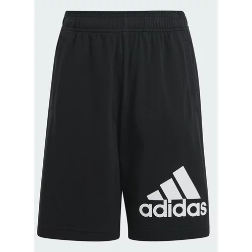 Adidas Športne kratke hlače Essentials Big Logo Cotton Shorts HY4718 Črna Regular Fit