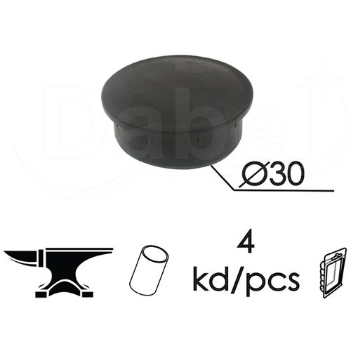 Dabel čep za bravarsku kutiju ČP22 Crna fi30mm (4kom) DBP1 Slike