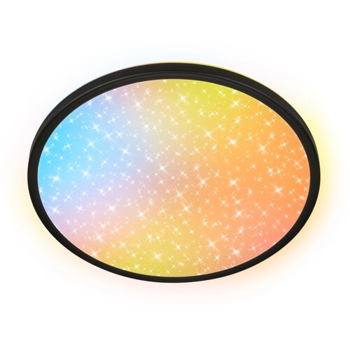 BRILO LED stropna svetilka SLIM AuraGlow črna 23 W &amp;Oslash; 37,5 x 4,5 cm Slike