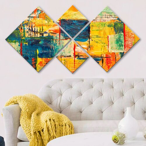 Wallity slika 4MDF1269968, 60x115 cm, 4 dijela Cijene