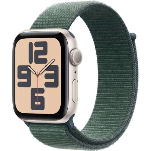 Apple Watch SE GPS 40mm Starlight AC, Lake Green Sport Loop, (MXEH3QCA)