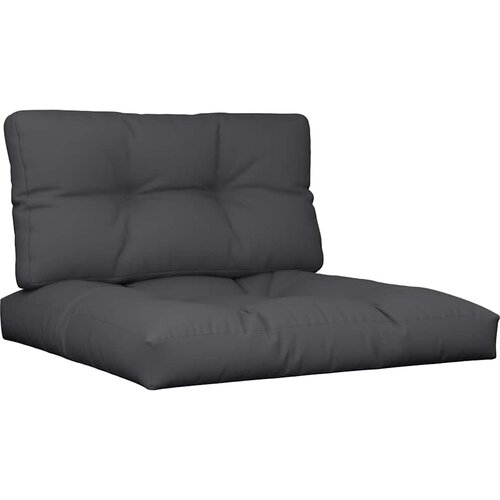  Jastuci za palete 2 kom crni od tkanine Crna 80 x 80 x 12 cm Slike