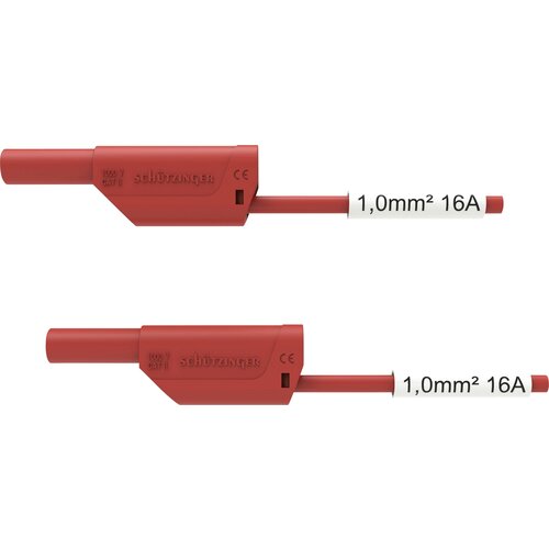 Schützinger VSFK 8500 / SIL1 / 100 / RT varnostni merilni kabel 4 mm moški konektor 4 mm moški konektor 100.00 cm rdeča 1 kos, (20422980) Cene
