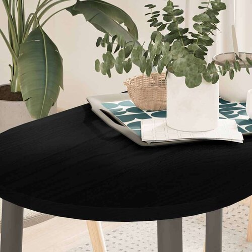 vidaXL Mizna plošča temno rjava 100x50x2 cm trdna hrastovina ovalna Cene