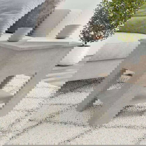  Klubska mizica betonsko siva 40x40x42 cm konstruiran les, (20712552) Cene