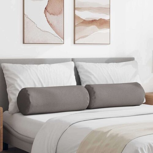 vidaXL Blazine 2 pcs Taupe &Oslash; 25 x 70 cm blago Cene
