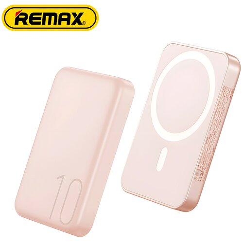 Power bank Magsafe REMAX Usion Series RPP-65 PD 20W + QC 15W Fast Charging 10000mAh pink Slike