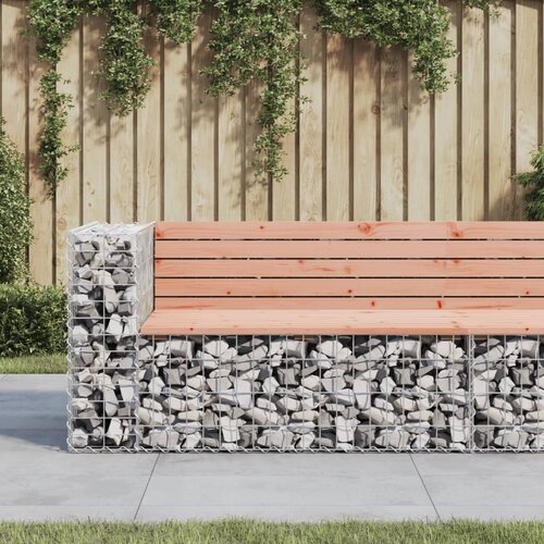 VidaXL Vrtna gabionska klop 122x71x65,5 cm trden les douglas Slike