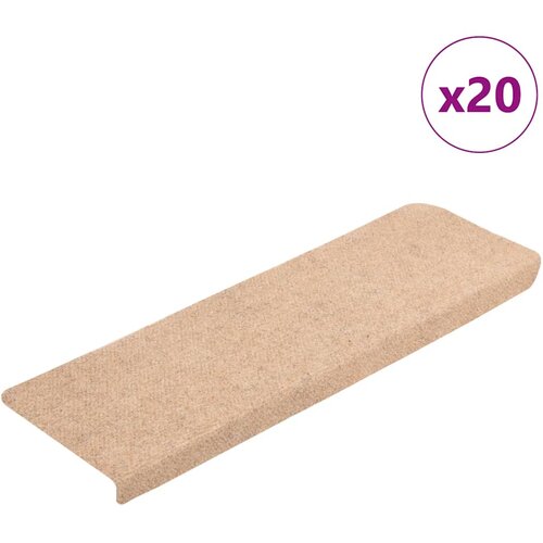 vidaXL Samolepilne preproge za stopnice 20 kosov rjave 65x21x4cm Cene