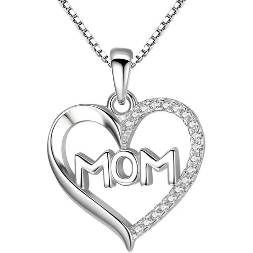 IZMAEL Ogrlica Mom Heart - Srebrna Cene