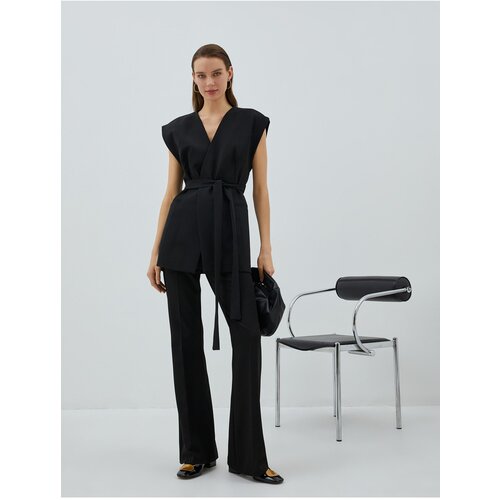 Koton Spanish Leg Fabric Trousers High Waist Slike
