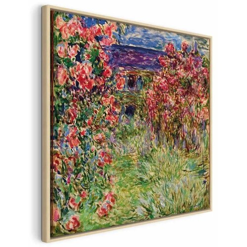  Slika - Claude Monet &ndash; La maison dans les roses 40x40 U prirodnom drvenom okviru Cijene