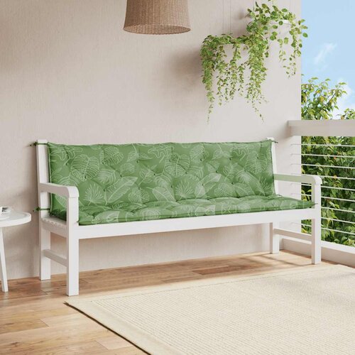  Jastuci za vrtnu klupu 2 kom s uzorkom lišća 200x50x7cm tkanina Cene