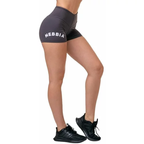 NEBBIA Classic Hero High-Waist Shorts Marron XS Fitness hlače