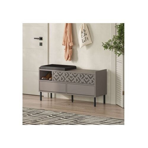 Hanah home cipelarnik heaton shoe bench light mocha Cene