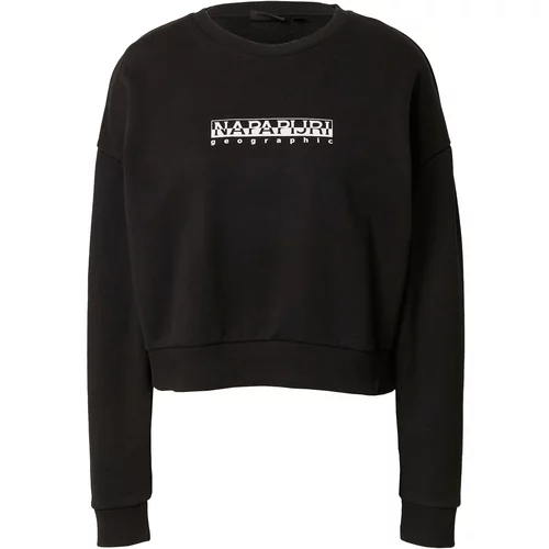 Napapijri Sweater majica crna / bijela