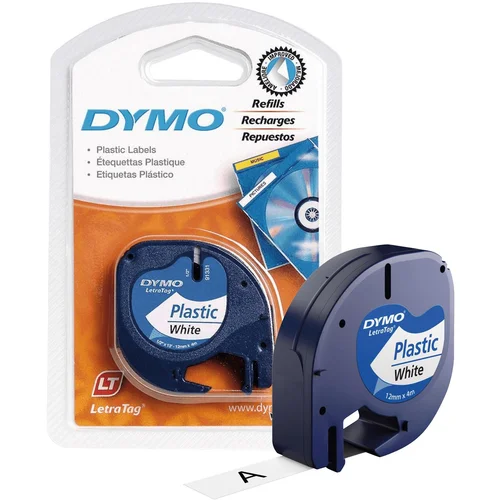 Dymo Kaseta s trakom za LetraTag, 4 met., 12 mm, plastic bijela – S0721660