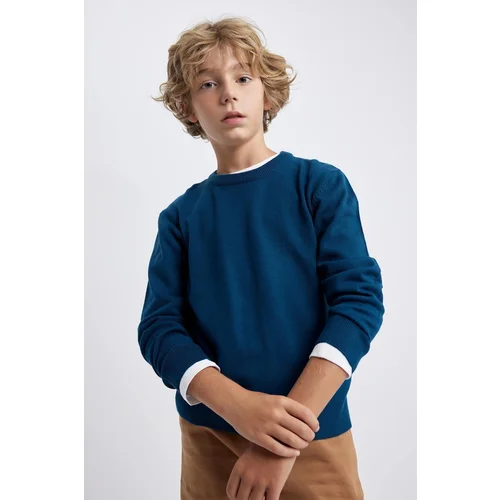 Defacto Boy's Crew Neck Knitwear Sweater