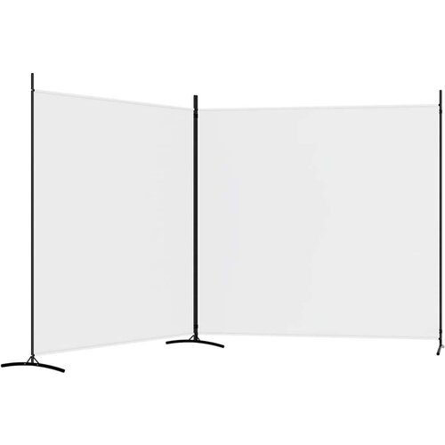 VidaXL Paravan 2-delni bel 348x180 cm blago Slike