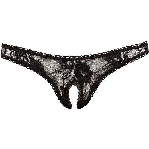 Cottelli Collection Tange s otvorom, crne Cijene