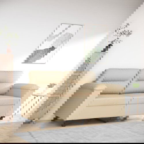 VidaXL Dvosjed Krem 120 cm od mikrovlakana Slike