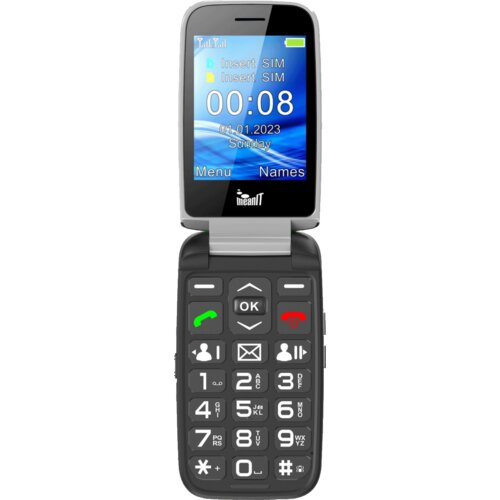 Mean IT SENIOR FLIP MAX BLACK 3 TELEFON, 2,8", DUAL SIM, SOS Cijene
