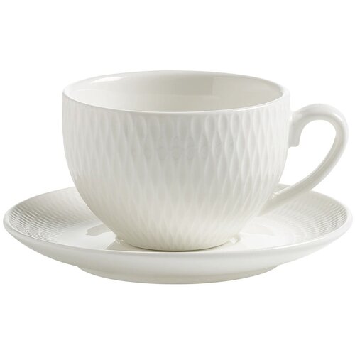 Maxwell williams Bela porcelanasta skodelica s podstavkom Diamonds, ø 100 ml Cene