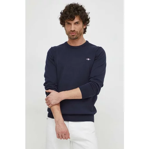 Gant Pamučni pulover boja: tamno plava, lagani